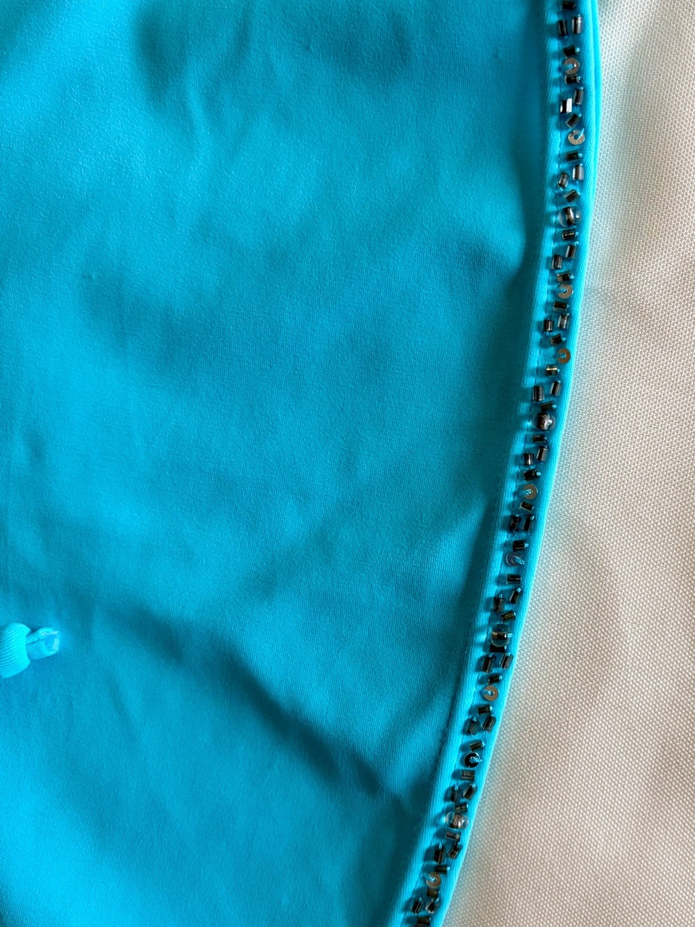 NWT Esprit Turquoise Rhinestone Swim Skirt Cover-Up XS Beach Resort Vacation - Picture 6 of 8